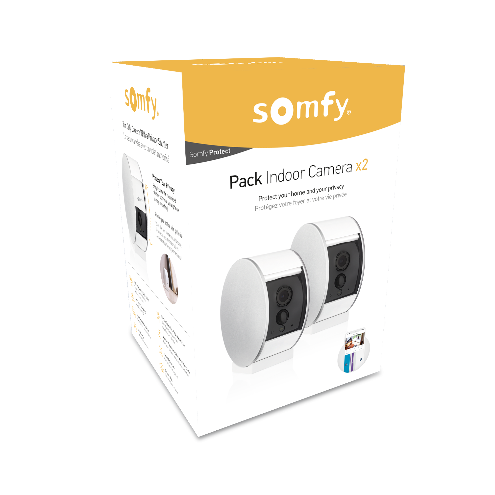 Somfy alarme : Duo caméra de surveillance indoor Protect intérieure (so  1870469)