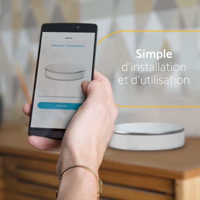 Sirène Intérieure INIM Smarty-GIB – Blanche, Avec Clignotant LED