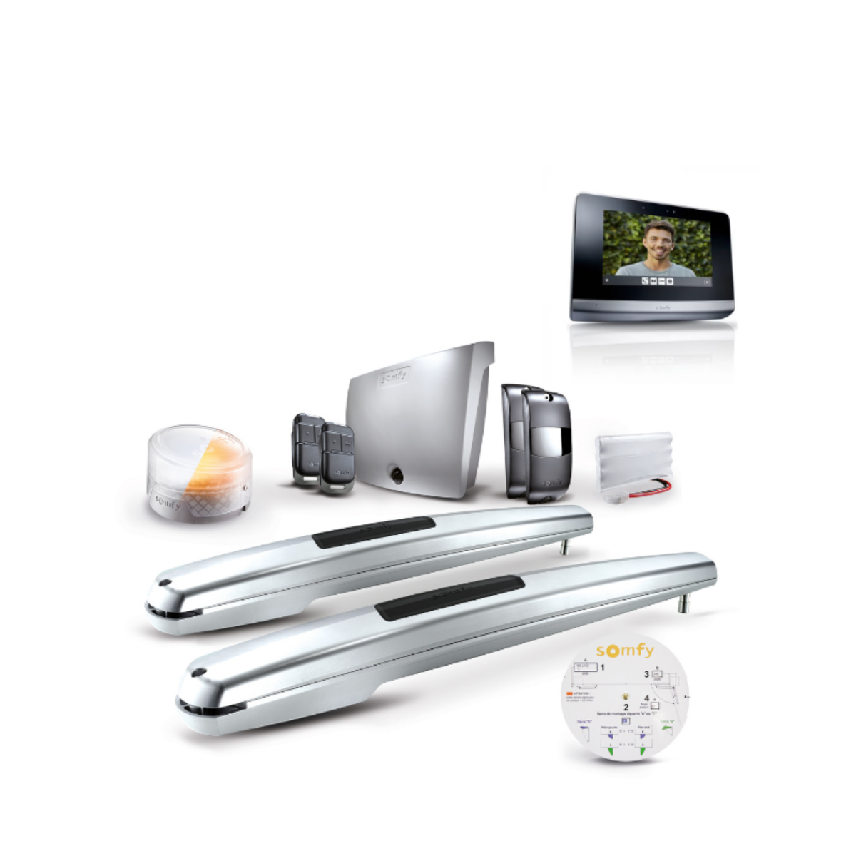 Image Motorisation Exavia Star à vis pour portail battant + visiophone