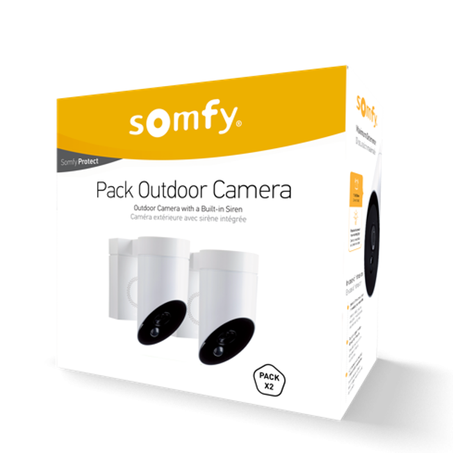 Pack de 2 x Somfy Outdoor Camera blanches