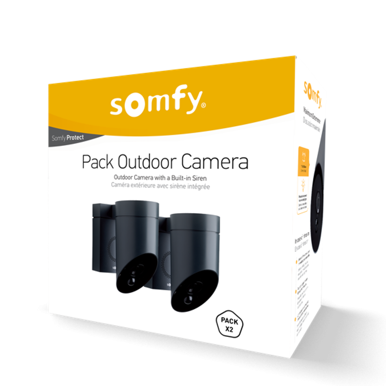 Caméra de Surveillance Extérieure WiFi & 2401488 Somfy 2401560 Pack de 5 IntelliTAG Détecteurs Auto-protégés de Vibration et douverture pour intérieur ou extérieur Outdoor Camera