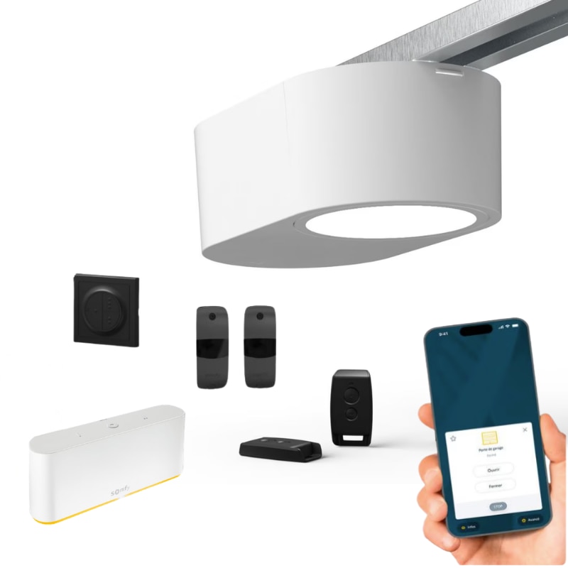 Image Motorisation connectée pour porte de garage Serenia® io 1100 avec TaHoma® switch