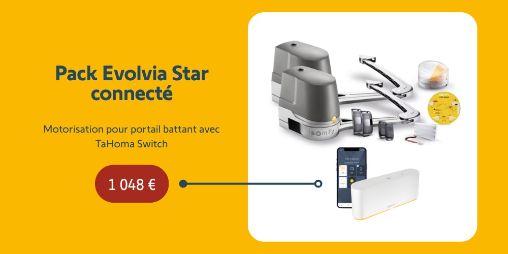 Motorisations de portail evolvia star avec TaHoma switch
