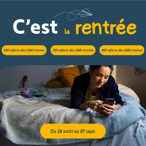 back to school, c'est la rentr&eacute;e ! Du 28 ao&ucirc;t au 7 septembre.